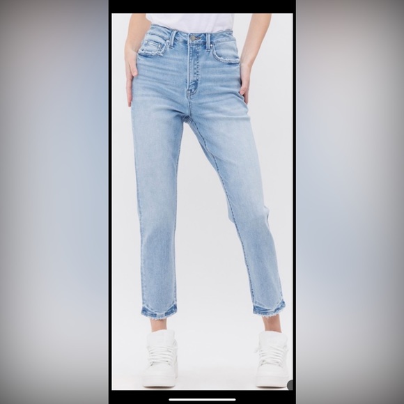 Mica Denim Bright Punch Stretchy Straight Leg Jeans